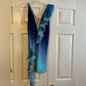 CUSTOM COSTUMER DESIGNED beautiful DANCE Dress with Bootie Shorts, S